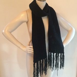 Black knit scarf